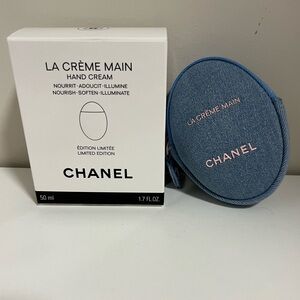 CHANEL La Crème Main with Blue Denim Pouch